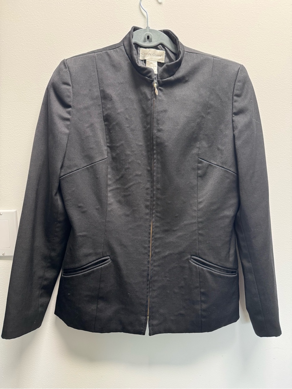 Vintage Casual Corner Wool Zip Front Jacket Size 8